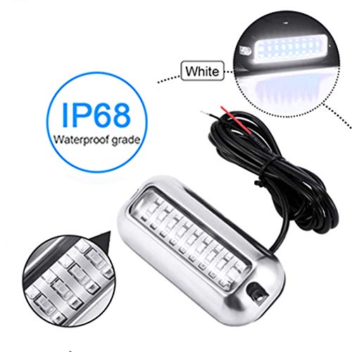 Fansport 27 LED Luces Barco Lámpara De Navegación, Inoxidable Barras De Luz Lampara Subacuatica para Barco Luces a Prueba De Agua(Weiß