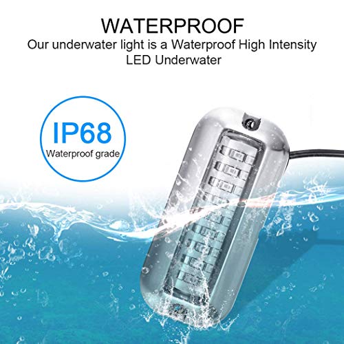 Fansport 27 LED Luces Barco Lámpara De Navegación, Inoxidable Barras De Luz Lampara Subacuatica para Barco Luces a Prueba De Agua(Weiß