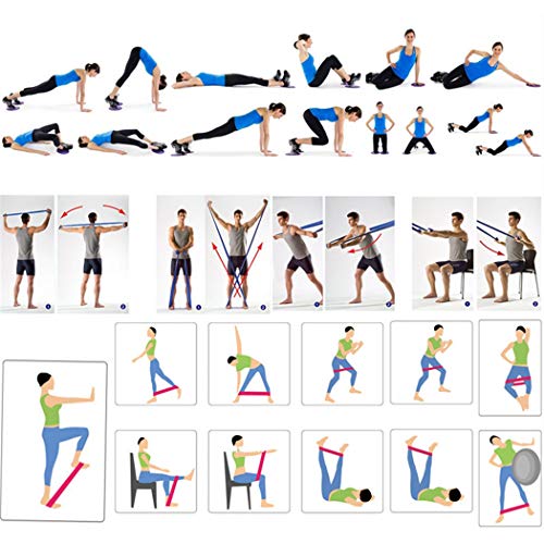 Fansport 3PCS Yoga Set Body Training Ejercicio Core Slider Anillo de Resistencia de Banda elástica