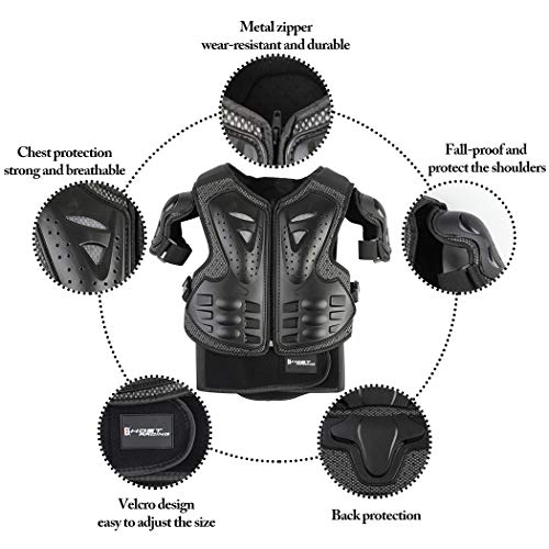 Fansport 5 Piezas Motos Ropa Protectora Niños,Rodillera Transpirable Protector de Pecho Equipo de protección para Motocross,Ciclismo,Esquí,Patinaje Fansport 5 Piezas Motos Ropa Protectora Niños,Rodillera Transpirable Protector de Pecho Equipo de protección para Motocross,Ciclismo,Esquí,Patinaje