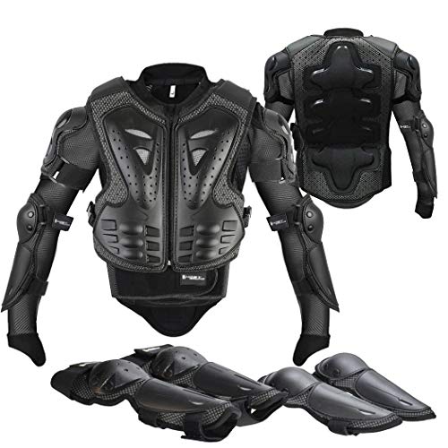 Fansport 5 Piezas Motos Ropa Protectora Niños,Rodillera Transpirable Protector de Pecho Equipo de protección para Motocross,Ciclismo,Esquí,Patinaje Fansport 5 Piezas Motos Ropa Protectora Niños,Rodillera Transpirable Protector de Pecho Equipo de protección para Motocross,Ciclismo,Esquí,Patinaje