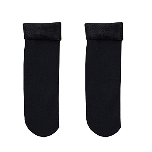 Fanville 5 pares de calcetines de nieve para mujer y terciopelo engrosamiento tubo calcetines de lana gruesa de invierno calcetines de lana suave y gruesa cálida