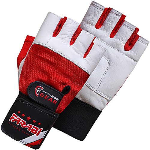 Farabi - Guantes de Levantamiento de Pesas para Gimnasio (Grande), diseño de muñeca