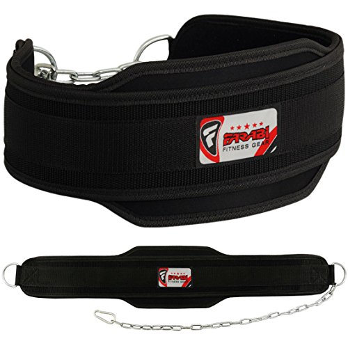Farabi Nyo - Cinturón para Levantamiento de Pesas, Entrenamiento en el Gimnasio con Cadena Colgante de Acero, Color Negro Farabi Nyo - Cinturón para Levantamiento de Pesas, Entrenamiento en el Gimnasio con Cadena Colgante de Acero, Color Negro