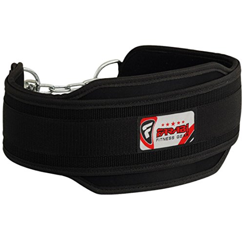 Farabi Nyo - Cinturón para Levantamiento de Pesas, Entrenamiento en el Gimnasio con Cadena Colgante de Acero, Color Negro Farabi Nyo - Cinturón para Levantamiento de Pesas, Entrenamiento en el Gimnasio con Cadena Colgante de Acero, Color Negro