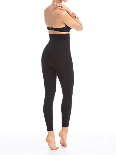 Farmacell 133 (Negro, S/M) Pantalones Leggings de Talle Alto con Efecto masajeador y Anti-Celulitis