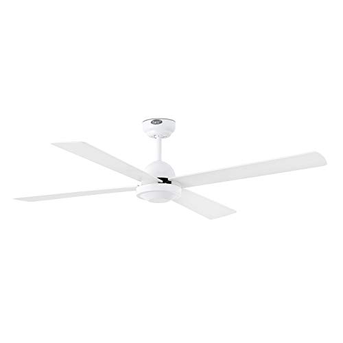 Faro Barcelona 33284 - IBIZA Ventilador de techo sin luz, cuerpo de acero y palas de madera plywood, color blanco Faro Barcelona 33284 - IBIZA Ventilador de techo sin luz, cuerpo de acero y palas de madera plywood, color blanco