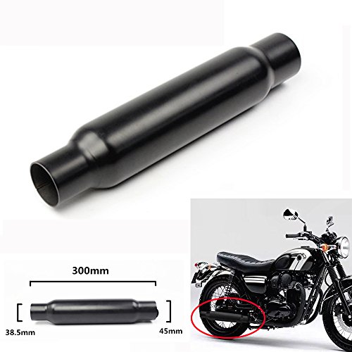 Fast Pro Tubo de Escape Universal para Motocicleta 3,81 cm, Entrada OD, 30 cm de Corto, para Harley Cafe Racer, Bobber Custom, Color Negro Fast Pro Tubo de Escape Universal para Motocicleta 3,81 cm, Entrada OD, 30 cm de Corto, para Harley Cafe Racer, Bobber Custom, Color Negro