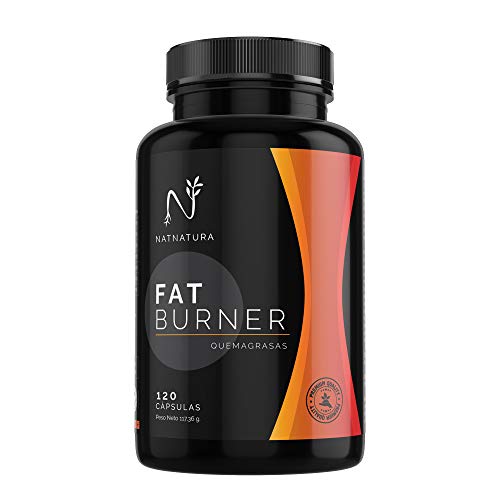 FAT BURNER Nº1. Potente quemagrasas natural alto rendimiento. Termogénico para adelgazar. Suplemento deportivo, quema grasa abdominal, supresor del apetito. 120 cápsulas vegetales alta concentración.