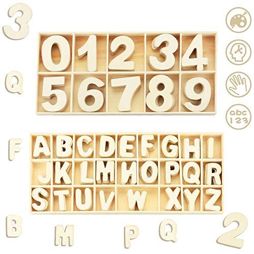 FAVENGO 216 pcs Letras Mayúsculas Madera y Numero de Madera Letras de Madera Decorativas y Numero del 0 al 9 Letras Mayúsculas 26 Alfabeto Madera para Decorar Enseñar Niños Manualidades con Bandeja FAVENGO 216 pcs Letras Mayúsculas Madera y Numero de Madera Letras de Madera Decorativas y Numero del 0 al 9 Letras Mayúsculas 26 Alfabeto Madera para Decorar Enseñar Niños Manualidades con Bandeja