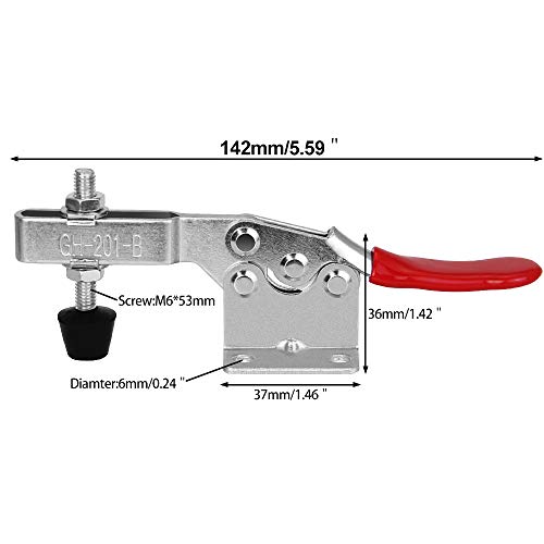 FAVENGO 4pcs Abrazadera de Palanca Horizontal Cierre de Palanca Bloqueo de Palanca Cierre Rápido Ajustable Cierre de Metal Con Punta de Goma 90 Kg / 201 Lb Para Rápidamente Chapa y Placas de Circuito FAVENGO 4pcs Abrazadera de Palanca Horizontal Cierre de Palanca Bloqueo de Palanca Cierre Rápido Ajustable Cierre de Metal Con Punta de Goma 90 Kg / 201 Lb Para Rápidamente Chapa y Placas de Circuito