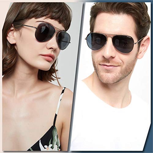 fawova Gafas Hombre Aviador Polarizadas Con Lent Gris,2019 Gafas de Sol Hombre Aviador Montura de Metal,Conducir, Pescar, Golf, Correr UV400,Cat.3 58mm(Gris, Gris) fawova Gafas Hombre Aviador Polarizadas Con Lent Gris,2019 Gafas de Sol Hombre Aviador Montura de Metal,Conducir, Pescar, Golf, Correr UV400,Cat.3 58mm(Gris, Gris)