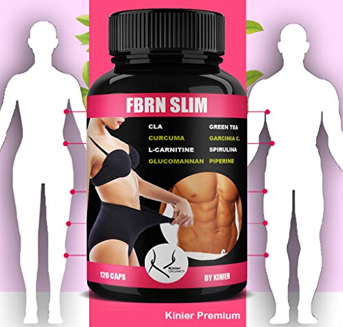 FBRN Quema Grasas Potente y Rápido | Adelgazante Natural - Perder Grasa Abdominal | Reductor de Apetito - 120 Pastillas Garcinia Cambogia Cla Cúrcuma Carnitina Espirulina Glucomanán Piperina Té Verde FBRN Quema Grasas Potente y Rápido | Adelgazante Natural - Perder Grasa Abdominal | Reductor de Apetito - 120 Pastillas Garcinia Cambogia Cla Cúrcuma Carnitina Espirulina Glucomanán Piperina Té Verde
