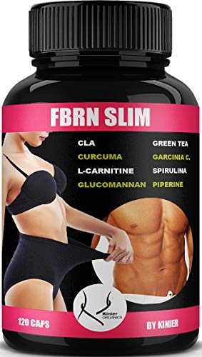 FBRN Quema Grasas Potente y Rápido | Adelgazante Natural - Perder Grasa Abdominal | Reductor de Apetito - 120 Pastillas Garcinia Cambogia Cla Cúrcuma Carnitina Espirulina Glucomanán Piperina Té Verde FBRN Quema Grasas Potente y Rápido | Adelgazante Natural - Perder Grasa Abdominal | Reductor de Apetito - 120 Pastillas Garcinia Cambogia Cla Cúrcuma Carnitina Espirulina Glucomanán Piperina Té Verde