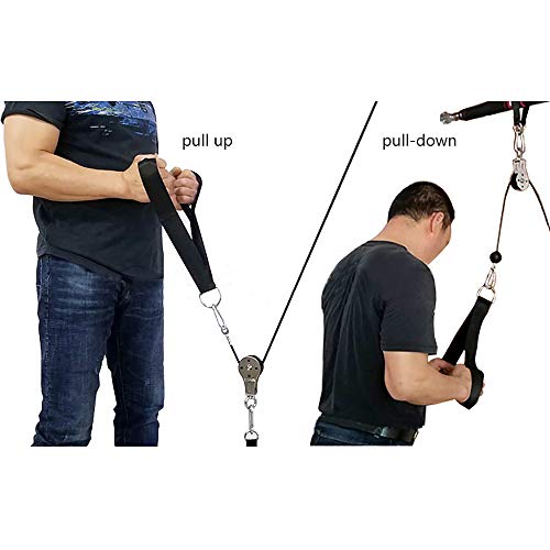 FBSPORT 11 PCS Poleas Gimnasio Rodillo de muñeca para el antebrazo para gimnasios en el hogar Ejercitador de Entrenamiento de Fuerza con Sistema de polea Slinet de Alta Resistencia FBSPORT 11 PCS Poleas Gimnasio Rodillo de muñeca para el antebrazo para gimnasios en el hogar Ejercitador de Entrenamiento de Fuerza con Sistema de polea Slinet de Alta Resistencia
