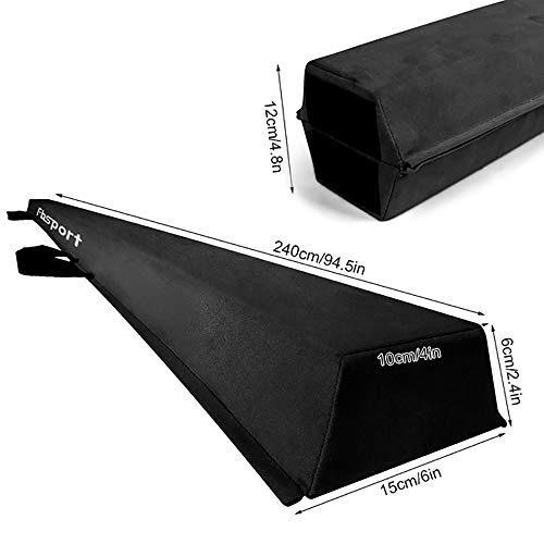 FBSPORT 240 cm Equilibrio Beam de Gimnasia, Equilibrio Beam de Entrenamiento para Niños, Balance Beam de Plegable, Barra de Equilibrio, Viga de Gimnasia para Práctica