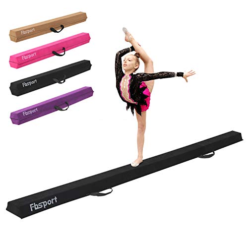 FBSPORT 240 cm Equilibrio Beam de Gimnasia, Equilibrio Beam de Entrenamiento para Niños, Balance Beam de Plegable, Barra de Equilibrio, Viga de Gimnasia para Práctica