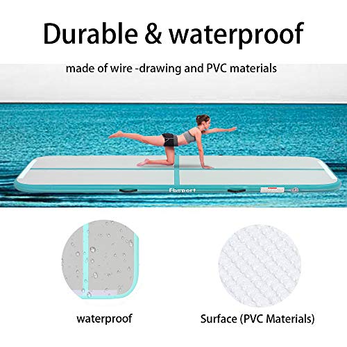 FBSPORT airtrack Pista de Aire para airtrack Gimnasia 4 m de Longitud, Airtrack Colchoneta Inflable, Tumbling Gymnastic de Entrenamiento Alfombrillas para Gimnasio/Yoga/Taekwondo