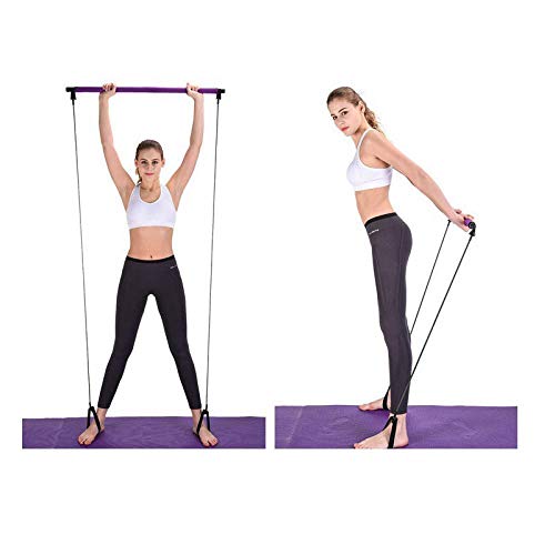 FBSPORT Kit Barra de Pilates Portátil con Banda de Resistencia,Ejercicio Yoga,Palo Pilates con Bucle para el pie para Entrenamiento Corporal Total,Barra de Yoga,Fitness,Estiramiento,Esculpir FBSPORT Kit Barra de Pilates Portátil con Banda de Resistencia,Ejercicio Yoga,Palo Pilates con Bucle para el pie para Entrenamiento Corporal Total,Barra de Yoga,Fitness,Estiramiento,Esculpir