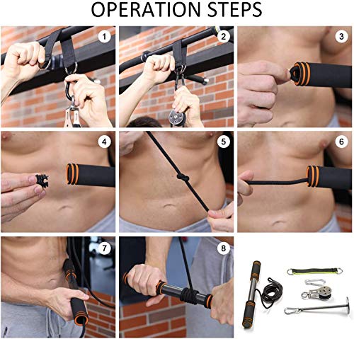 FBSPORT Poleas Gimnasio para Casa Rodillo de Muñeca Fitness Maquina para Antebrazo para Entrenamiento de Fuerza Gimnasios en el hogar Ejercitador de Entrenamiento FBSPORT Poleas Gimnasio para Casa Rodillo de Muñeca Fitness Maquina para Antebrazo para Entrenamiento de Fuerza Gimnasios en el hogar Ejercitador de Entrenamiento