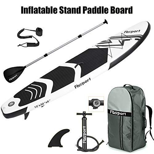 FBSPORT Tabla Sup Hinchable, Tabla de Surf Hinchable, Tabla Inflable de Paddle Surf, Sup Kit con Remo de Aluminio+Accesorios Completos | Medidas: 300×76×15cm