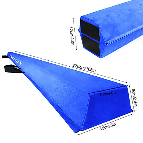 FBSPORT Viga de Equilibrio, 270 cm Viga de Gimnasia, Barra de Equilibrio para Niños, Equilibrio Beam de Gimnasia de Plegable, Balance Beam