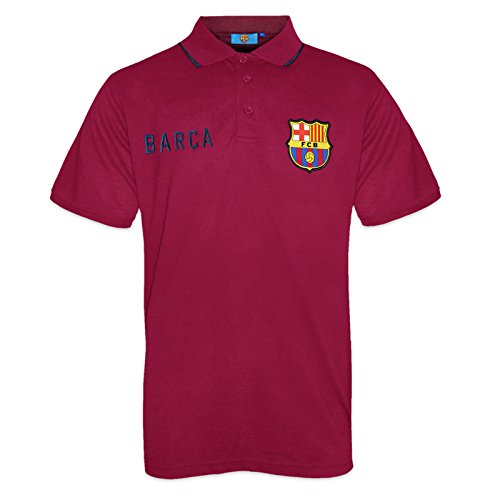 FC Barcelona - Polo oficial para hombre - Con el escudo del club - Azul marino - Rojo - Large FC Barcelona - Polo oficial para hombre - Con el escudo del club - Azul marino - Rojo - Large