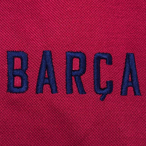FC Barcelona - Polo oficial para hombre - Con el escudo del club - Azul marino - Rojo - Large