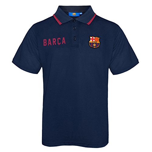 FC Barcelona - Polo oficial para niño - Con el escudo del club - Azul - Azul marino - 8-9 años FC Barcelona - Polo oficial para niño - Con el escudo del club - Azul - Azul marino - 8-9 años