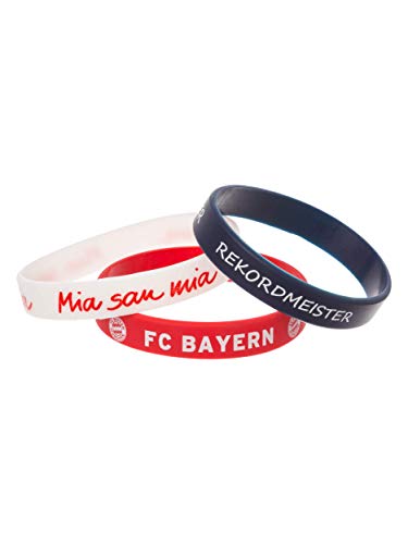 FC Bayern München Juego de 3 pulseras deportivas de silicona. FC Bayern München Juego de 3 pulseras deportivas de silicona.