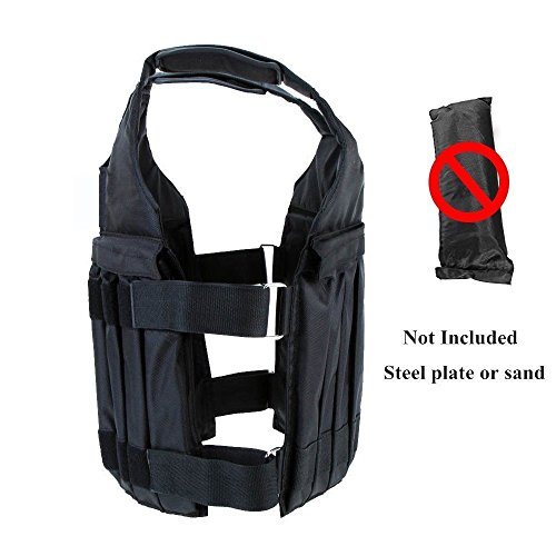 Fdit 20KG Chaleco de Peso Ajustable Ponderado Entrenamiento Ejercicio Deportes Boxeo Fitness Aire Libre (Pesos no incluidos) Fdit 20KG Chaleco de Peso Ajustable Ponderado Entrenamiento Ejercicio Deportes Boxeo Fitness Aire Libre (Pesos no incluidos)