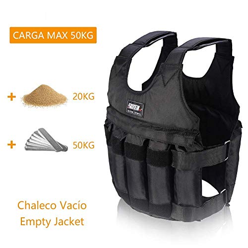 Fdit 50KG Chaleco de Peso Ajustable Ponderado Entrenamiento Ejercicio Deportes Boxeo Fitness Aire Libre (Pesos no incluidos) Fdit 50KG Chaleco de Peso Ajustable Ponderado Entrenamiento Ejercicio Deportes Boxeo Fitness Aire Libre (Pesos no incluidos)