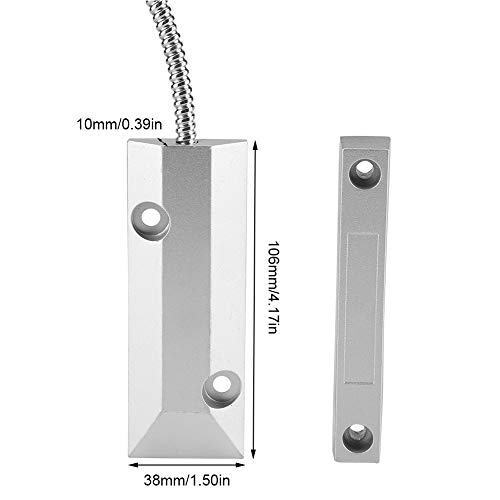 Fdit Interruptor de Detector de Sensor con Cable de Contacto Magnético de Ventana de Puerta para Seguridad Casera de Alarma de Garaje Socialme-EU