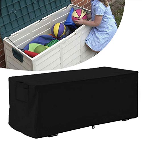 Fdit Patio Deck Box Storage Bench Cover 100% Waterproof Outdoor Furniture Winter Cover 48.4"L x 21.7" D x 24.4"H Mesa de Centro al Aire Libre y Cubierta otomana(3#)