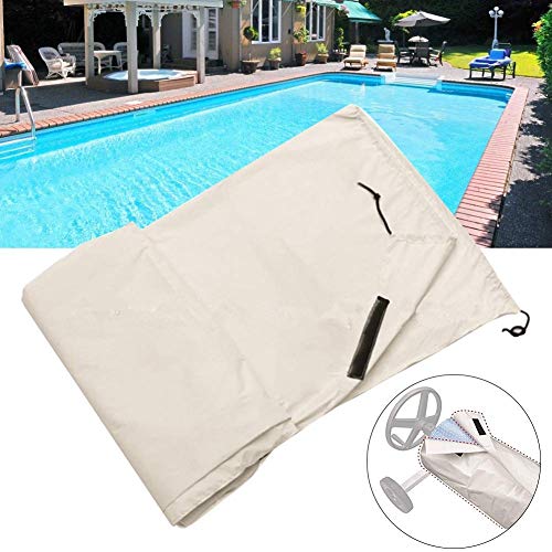 Fditt Cubierta Rectangular de Rollo de Protector Impermeable de Natación de Piscina para Jardín al Aire Libre Casero(M:550 * 96cm) Fditt Cubierta Rectangular de Rollo de Protector Impermeable de Natación de Piscina para Jardín al Aire Libre Casero(M:550 * 96cm)