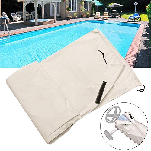 Fditt Cubierta Rectangular de Rollo de Protector Impermeable de Natación de Piscina para Jardín al Aire Libre Casero(M：550 * 96cm)