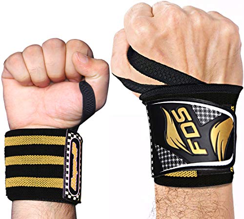 FDS Muñequeras Gym Deportivas para Levantamiento De Pesas Wrist Wraps par para Hombre Y Mujer Ideal Gimnasio Muñequera para Hacer Ejercicio, Calistenia, Musculacion, Halterofilia