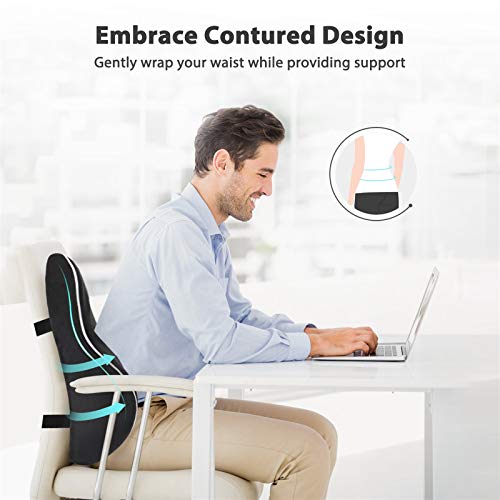 Feagar Almohada Lumbar, Cojín de Espuma Viscoelástica, Soporte Lumbar para Silla de Oficina, Asiento de Auto, Cojín para Silla de Ruedas, Respaldo Lumbar Coche, Reduce el Dolor y Alivia la Fatiga Feagar Almohada Lumbar, Cojín de Espuma Viscoelástica, Soporte Lumbar para Silla de Oficina, Asiento de Auto, Cojín para Silla de Ruedas, Respaldo Lumbar Coche, Reduce el Dolor y Alivia la Fatiga