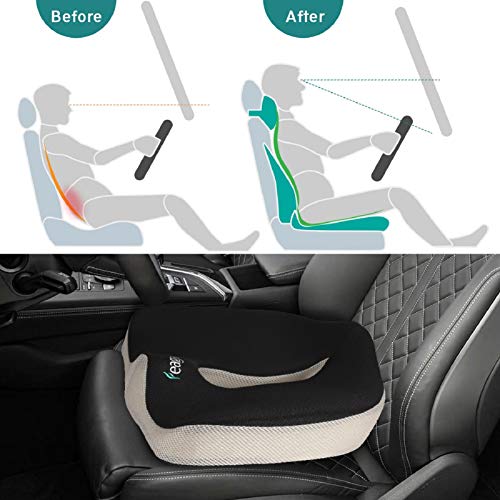 Feagar Cojin Coxis de Espuma Memoria Portátil,Cojines para sillas de Oficina de Espuma de Memoria, Coche, Sillas Gaming, Rueda, Funda Lavable, Negro Feagar Cojin Coxis de Espuma Memoria Portátil,Cojines para sillas de Oficina de Espuma de Memoria, Coche, Sillas Gaming, Rueda, Funda Lavable, Negro