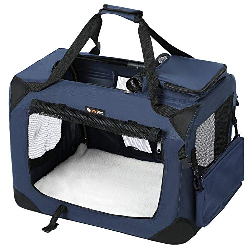 FEANDREA Bolsa de Transporte para Mascotas Transportín Plegable para Perro Portador Tela Oxford Azul Oscuro S 50 x 35 x 35 cm PDC50Z FEANDREA Bolsa de Transporte para Mascotas Transportín Plegable para Perro Portador Tela Oxford Azul Oscuro S 50 x 35 x 35 cm PDC50Z