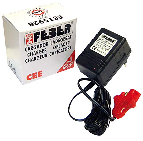 FEBER 800003112 - Cargador de batería para vehículos eléctricos de juguete, 6V, 1AH