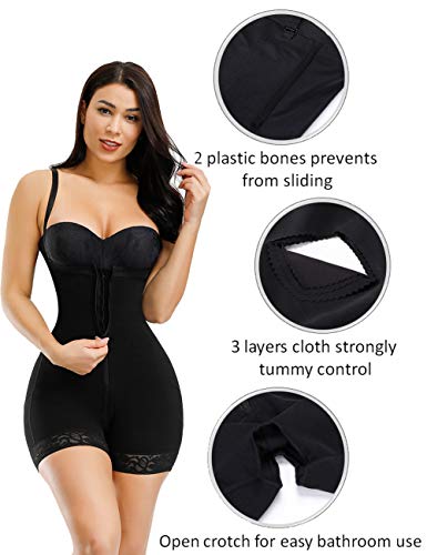 FeelinGirl Faja Pantalón Reductora con Cremallera - Mujer Fajas Moldeadores con Tirantes Ajustables y Desmontables Shapewear Adelgazante de Encaje Negro 4XL/Talla 48-50 FeelinGirl Faja Pantalón Reductora con Cremallera - Mujer Fajas Moldeadores con Tirantes Ajustables y Desmontables Shapewear Adelgazante de Encaje Negro 4XL/Talla 48-50