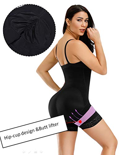 FeelinGirl Faja Pantalón Reductora con Cremallera - Mujer Fajas Moldeadores con Tirantes Ajustables y Desmontables Shapewear Adelgazante de Encaje Negro 4XL/Talla 48-50 FeelinGirl Faja Pantalón Reductora con Cremallera - Mujer Fajas Moldeadores con Tirantes Ajustables y Desmontables Shapewear Adelgazante de Encaje Negro 4XL/Talla 48-50