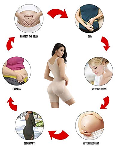 FeelinGirl Mujer Faja Reductora Chaleco sin Costura Corsé Bustier Ajustable Tirantes Faja Aabdominal Beige L/Talla 40-42 FeelinGirl Mujer Faja Reductora Chaleco sin Costura Corsé Bustier Ajustable Tirantes Faja Aabdominal Beige L/Talla 40-42