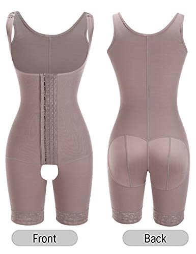 FeelinGirl Mujer Faja Reductora Chaleco sin Costura Corsé Bustier Ajustable Tirantes Faja Aabdominal Marrón S/Talla 34-36 FeelinGirl Mujer Faja Reductora Chaleco sin Costura Corsé Bustier Ajustable Tirantes Faja Aabdominal Marrón S/Talla 34-36