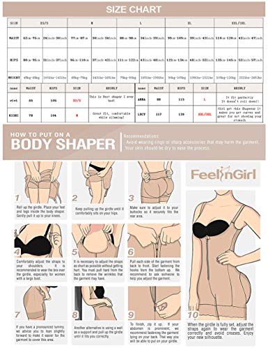 FeelinGirl Mujeres Faja Pantalón Braga Reductora Lumbar sin Costura Corsé Adelgazar Barriga Gluteos Abdominal con Hebilla Negro L: Talla 46-48 FeelinGirl Mujeres Faja Pantalón Braga Reductora Lumbar sin Costura Corsé Adelgazar Barriga Gluteos Abdominal con Hebilla Negro L: Talla 46-48