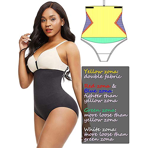 FeelinGirl Mujeres Faja Pantalón Braga Reductora Lumbar sin Costura Corsé Adelgazar Barriga Gluteos Abdominal con Hebilla Negro L: Talla 46-48 FeelinGirl Mujeres Faja Pantalón Braga Reductora Lumbar sin Costura Corsé Adelgazar Barriga Gluteos Abdominal con Hebilla Negro L: Talla 46-48