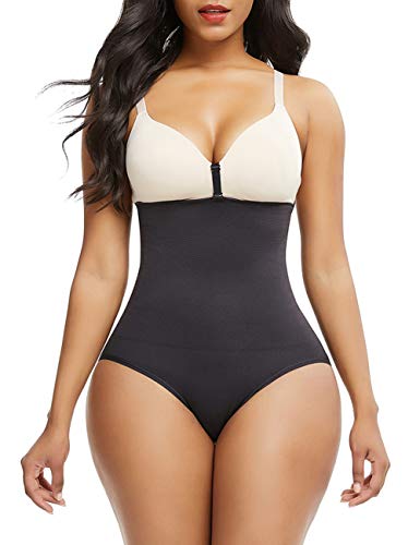 FeelinGirl Mujeres Faja Pantalón Braga Reductora Lumbar sin Costura Corsé Adelgazar Barriga Gluteos Abdominal con Hebilla Negro L: Talla 46-48 FeelinGirl Mujeres Faja Pantalón Braga Reductora Lumbar sin Costura Corsé Adelgazar Barriga Gluteos Abdominal con Hebilla Negro L: Talla 46-48