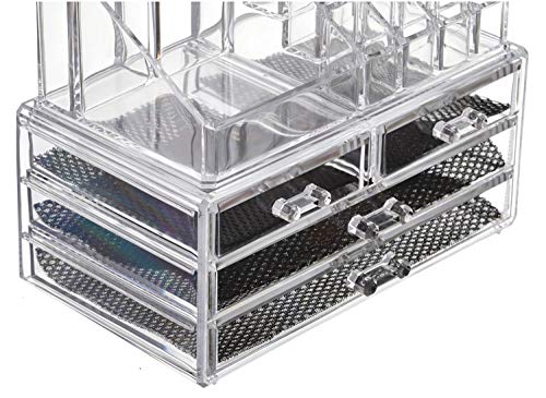 Feibrand Organizador Maquillaje Caja Cosméticos Transparente Acrílico 20 Compartimentos Feibrand Organizador Maquillaje Caja Cosméticos Transparente Acrílico 20 Compartimentos