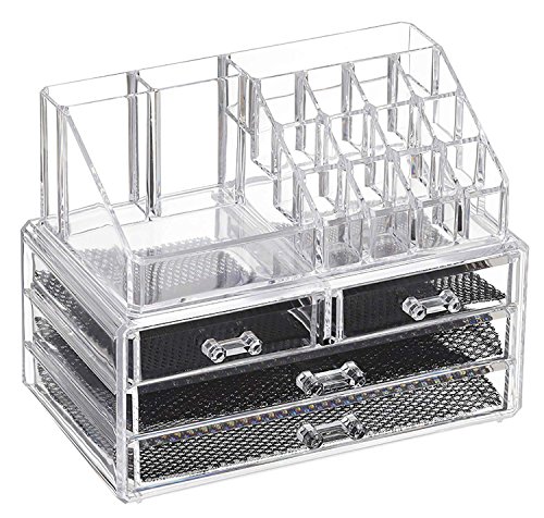 Feibrand Organizador Maquillaje Caja Cosméticos Transparente Acrílico 20 Compartimentos Feibrand Organizador Maquillaje Caja Cosméticos Transparente Acrílico 20 Compartimentos
